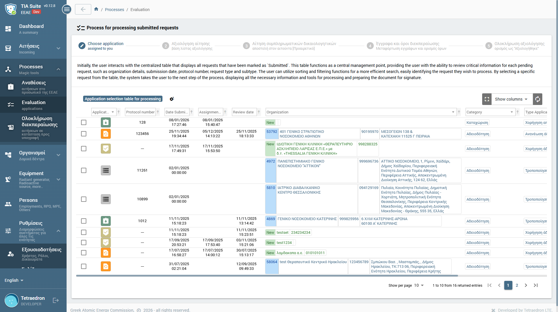 EEAE Personal Dosimetry Platform - National Radiation Safety Management